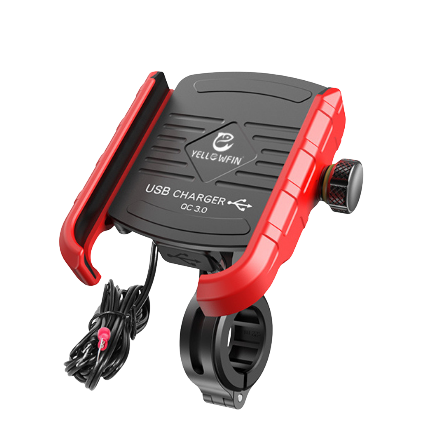 Jaw-grip Fast QC 3.0 charger for Bikes & Scooters (Red)