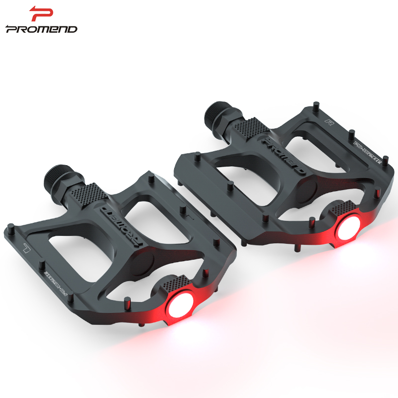 Bicycle Pedals with Safety LED light & Anti-Skid PINS