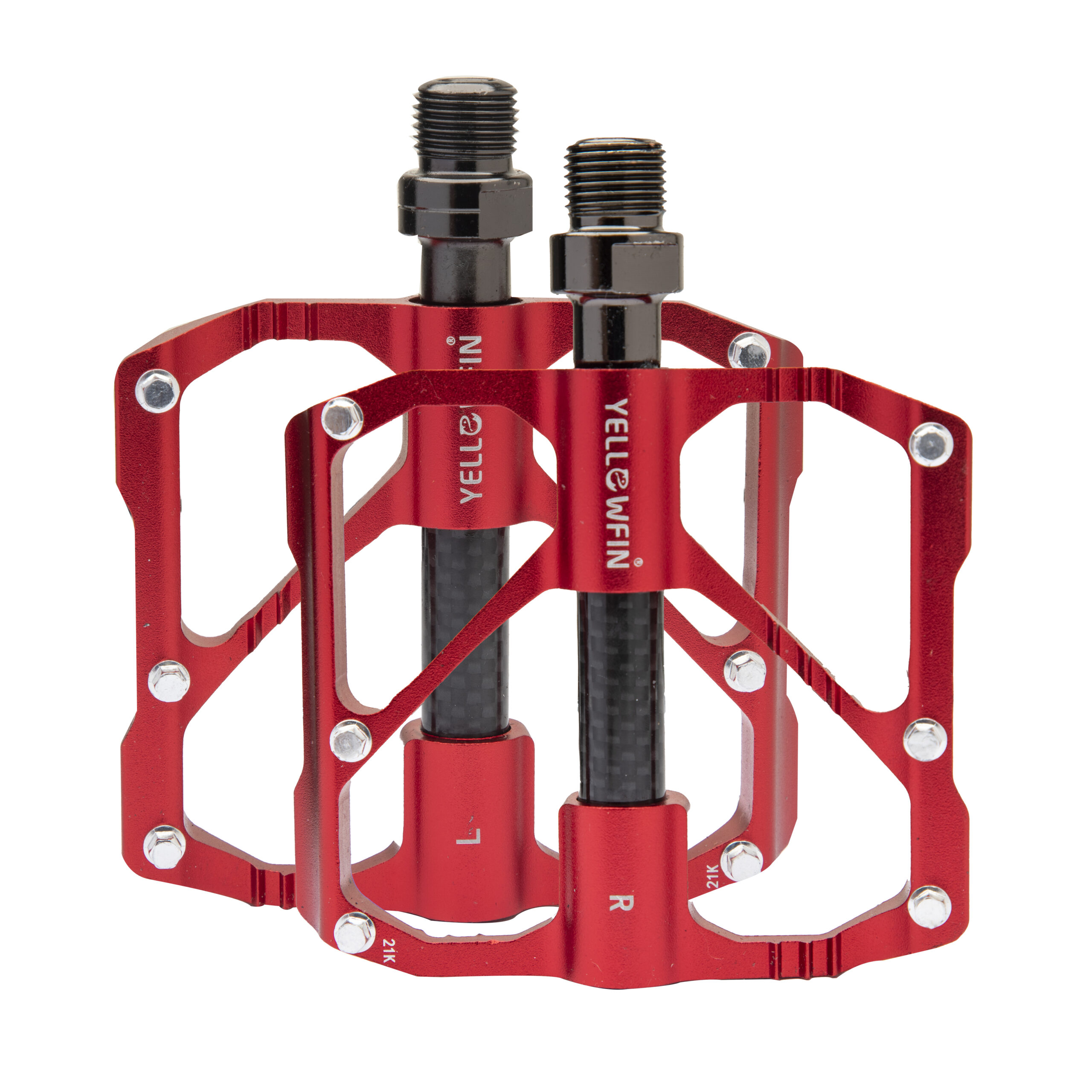 Aluminium Alloy Sealed Bearing Bicycle Pedals (Red)