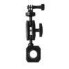 Action Camera Handlebar Mount Bracket – 360 Degree Rotatable Aluminium Alloy Metal Bike Mount for GoPro and Other Action Cameras (Long arm- Pro Clamp, Black)